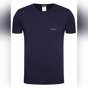 VERSACE T-SHIRT BLUE SIZE 6 COTTON AND ELASTANE